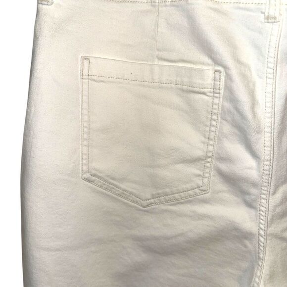 Gap Denim High Rise Wide Leg Crop Jeans Sz 20 in White - Picture 8 of 8